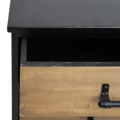 Commode Double 10 Tiroirs Baris Noir