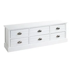 commode en bois massif 6 tiroirs