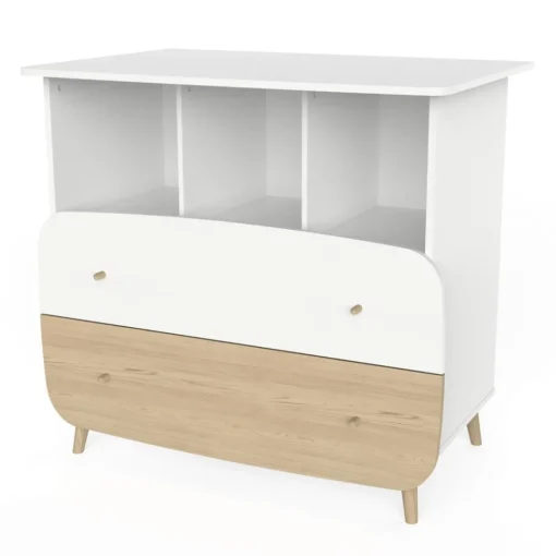 Commode FIRMIANA 2 tiroirs avec 3 niches