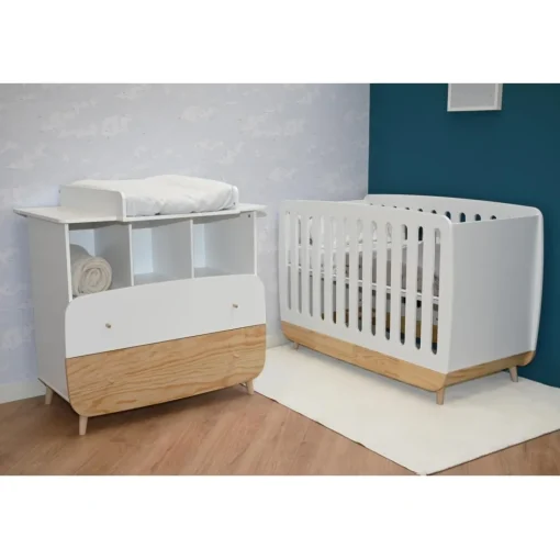 Commode FIRMIANA 2 tiroirs avec 3 niches