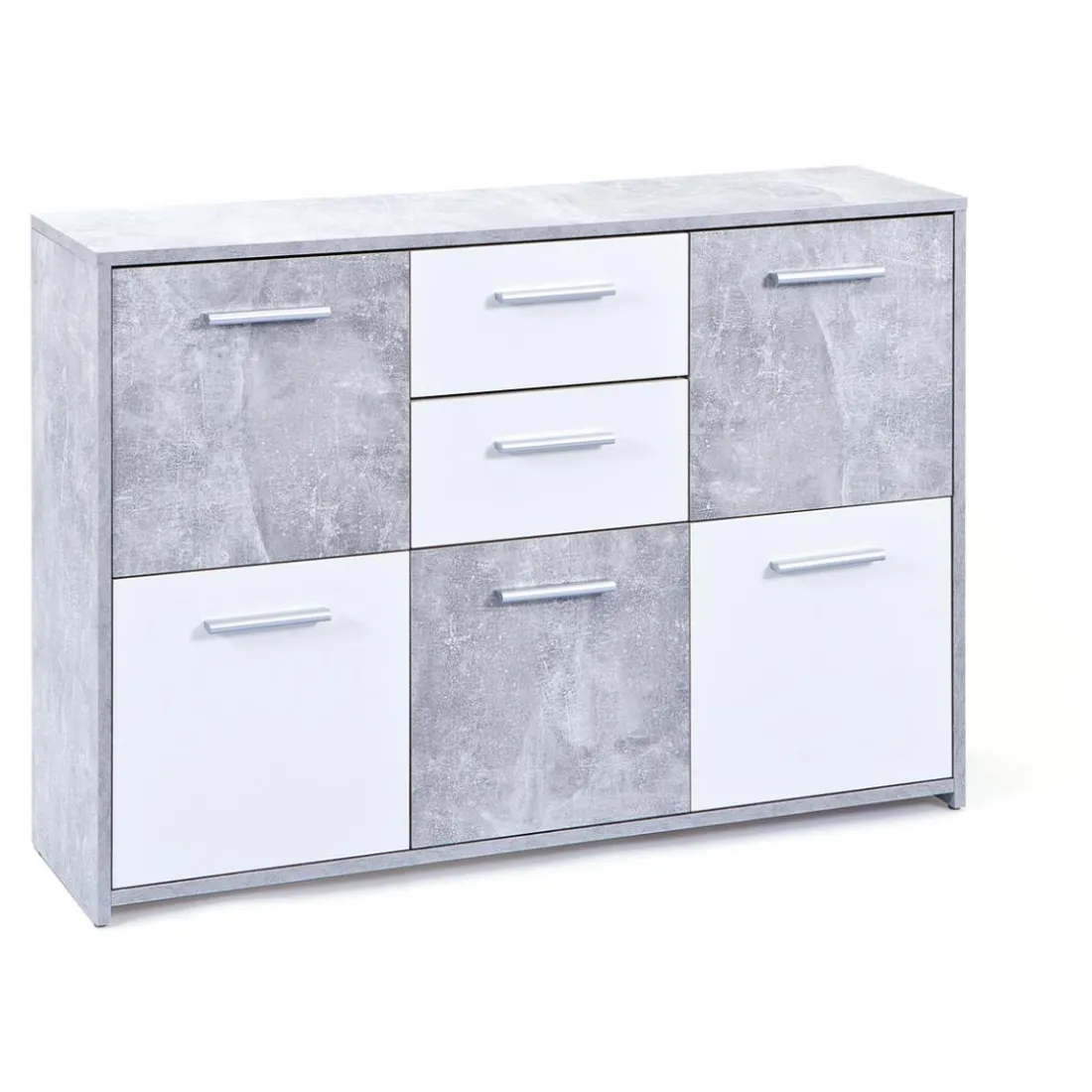 Commode gris 5 portes RUGIUS