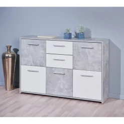 Commode gris 5 portes RUGIUS