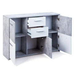 Commode gris 5 portes RUGIUS