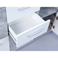 Commode gris 5 portes RUGIUS