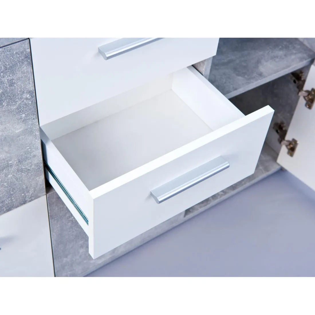 Commode gris 5 portes RUGIUS