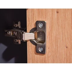 Commode PEPETO 2 portes & 2 tiroirs coloris chêne Artisan /anthracite