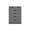 Commode SILENZIA 2 petits et 4 grands tiroirs gris graphite