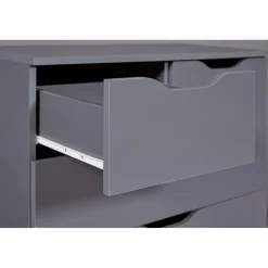 Commode SILENZIA 2 petits et 4 grands tiroirs gris graphite