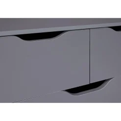 Commode SILENZIA 2 petits et 4 grands tiroirs gris graphite