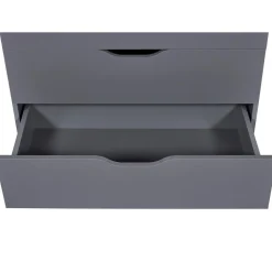 Commode SILENZIA 2 petits et 4 grands tiroirs gris graphite