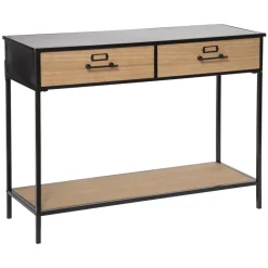 Console 2 Tiroirs Baris Noir