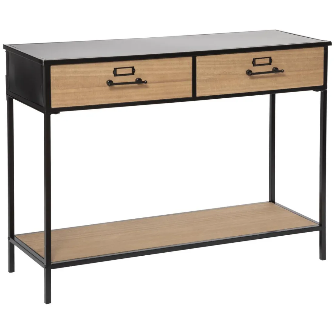 Console 2 Tiroirs Baris Noir