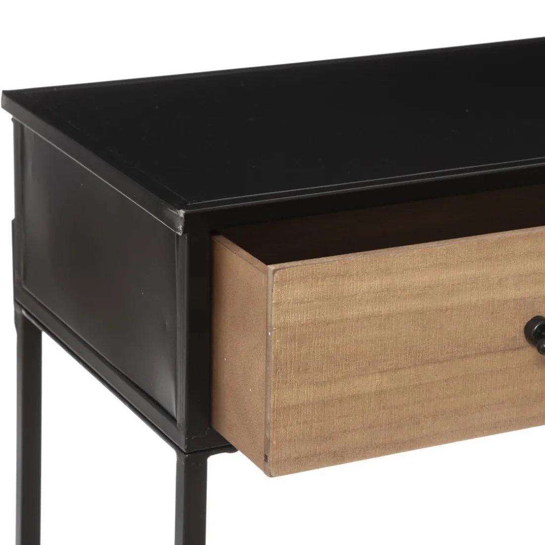 Console 2 Tiroirs Baris Noir