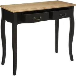 Console 2 Tiroirs Noir Chrysa