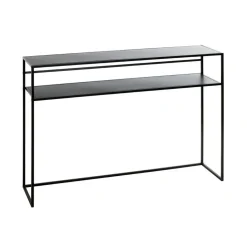 Console acier laqué noir