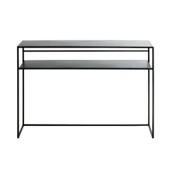 Console acier laqué noir