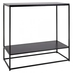 Console avec Tablette en Métal Noir PERKAR