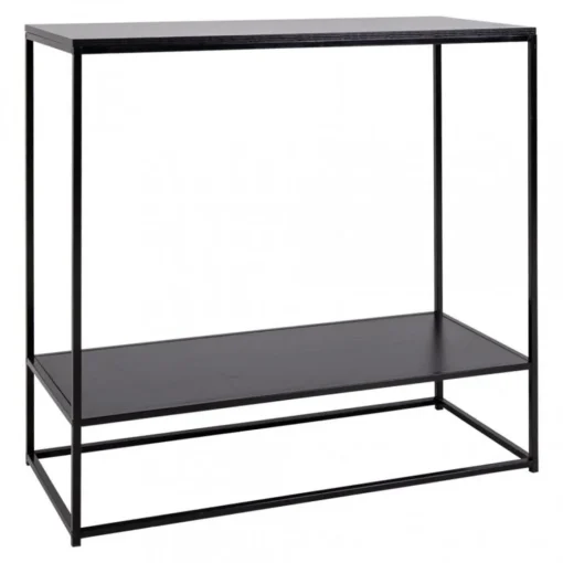 Console avec Tablette en Métal Noir PERKAR
