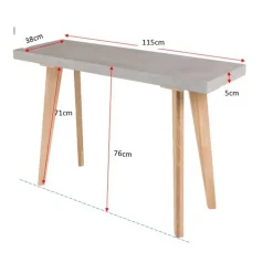 Console bois et effet beton