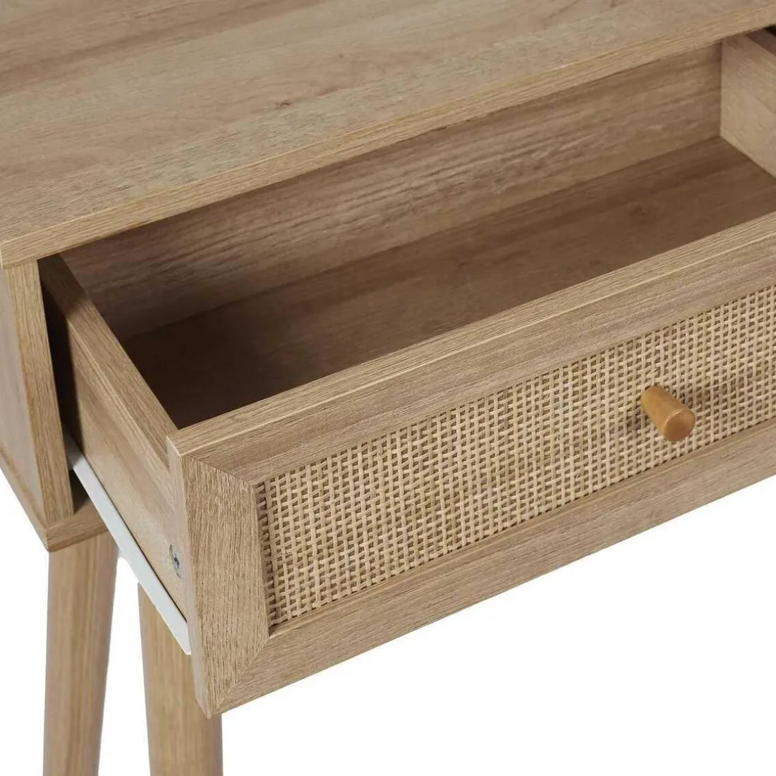 Console d'Entrée 2 Tiroirs en Bois