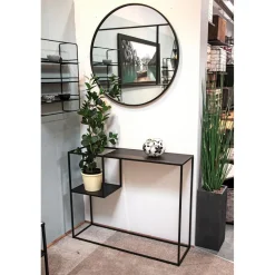 Console design industriel métal noir