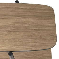 Console double plateau couleur mocha pieds métal noir JULIA