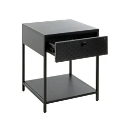 Console en métal avec tablette et tiroir