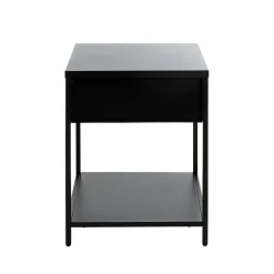 Console en métal avec tablette et tiroir