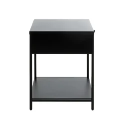 Console en métal avec tablette et tiroir