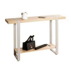 Console en tube d'acier peint par poudrage en gris cachemire