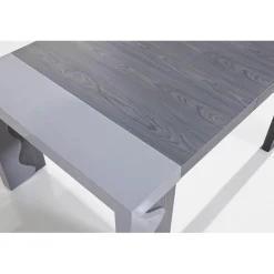 Console extensible chêne gris 250cm laque CHICAGO