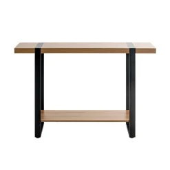 Console finition chêne et structure en acier