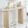 Console moderne avec pieds style colonnes Gwendoline Beige