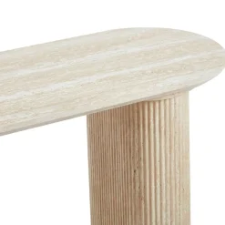 Console moderne avec pieds style colonnes Gwendoline Beige