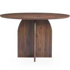 Console moderne ovale Calyptus Bois foncé