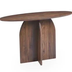 Console moderne ovale Calyptus Bois foncé