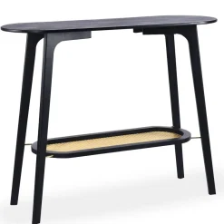 Console moderne Yokori en cannage et Bambou Noir