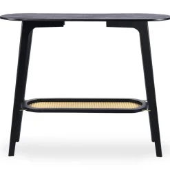 Console moderne Yokori en cannage et Bambou Noir