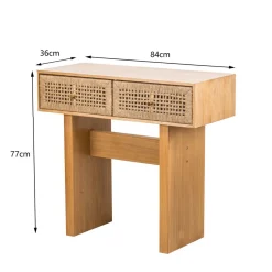 Console Table Scandinave en Bois avec 2 Tiroirs