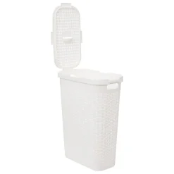 Corbeille slim de 40L blanc