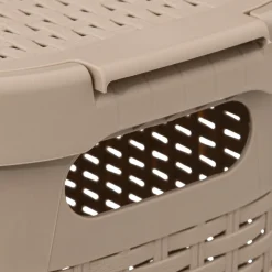 Corbeille slim 40L Rattan