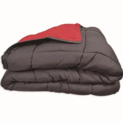Couette chaude bicolore COCOON gris/rouge
