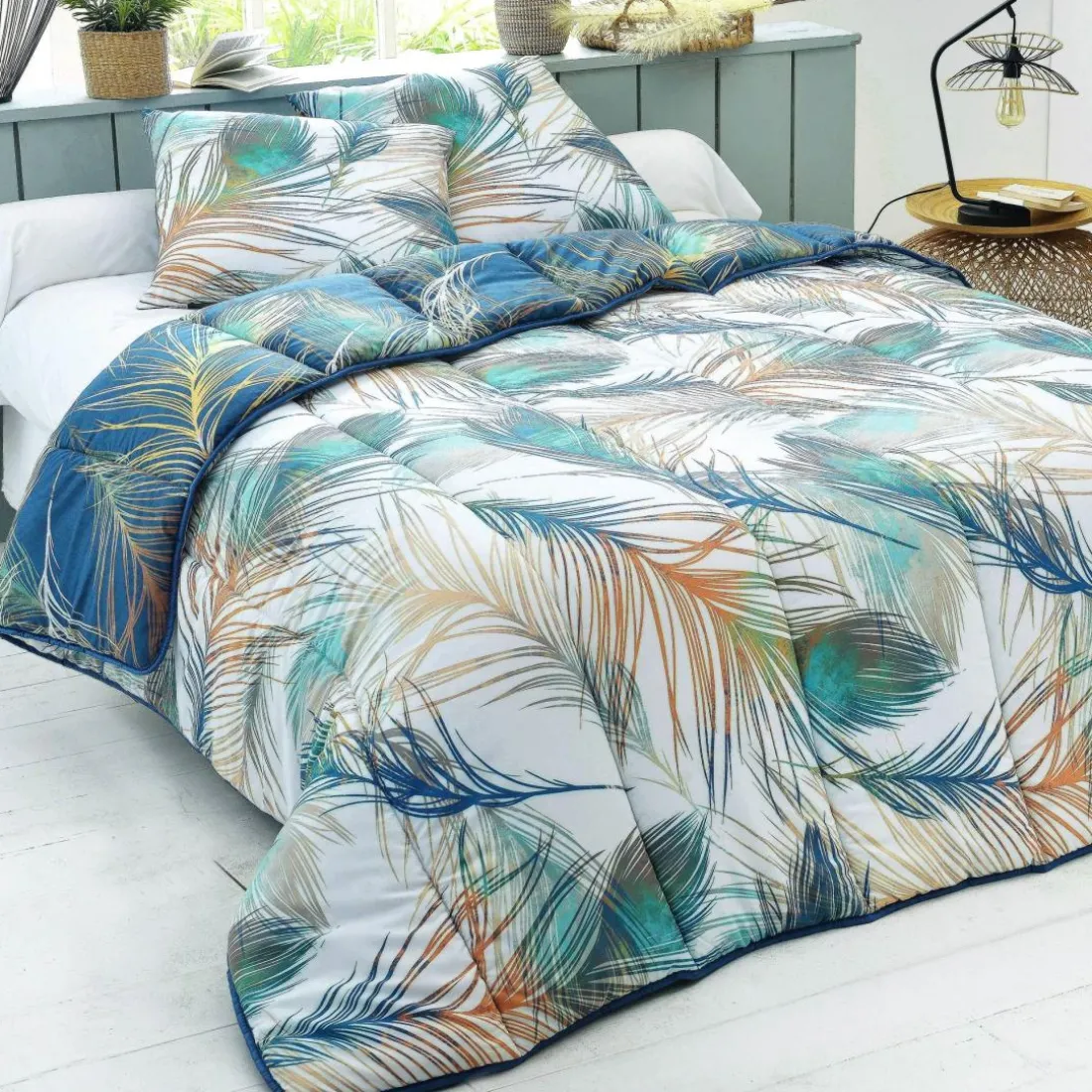 Couette chaude PLUMA 140x200 bleu 400G