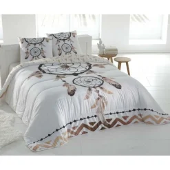 Couette déco double face motif attrape-rêve Blanc