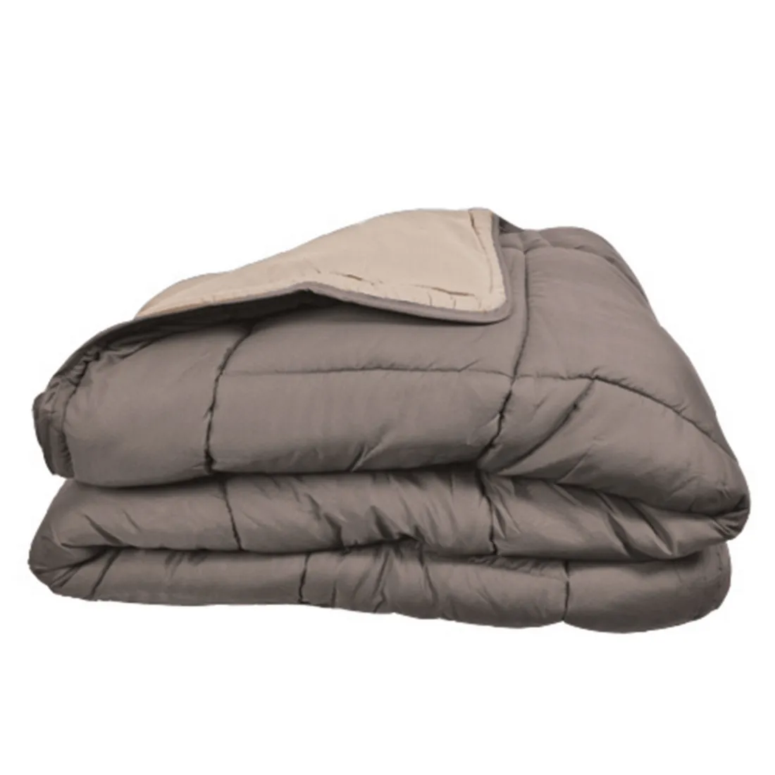 Couette légère bicolore COCOON Taupe/Lin