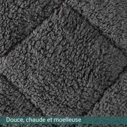 Couette sherpa gris Laine Synthétique