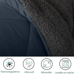 Couette sherpa gris Laine Synthétique