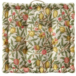 Coussin de sol, carré, coton imprimé, CM.CAPRI, jaune