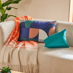 Coussin Flow 58x38cm - bleu indigo