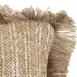 Coussin Raphia Dehoussable Naturel 40x40cm